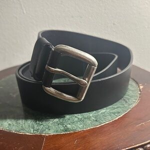 Men's Black Leather Belt